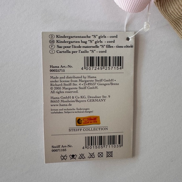 Steiff Purse Teddy Bear Padded Pink - Picture 3 of 10